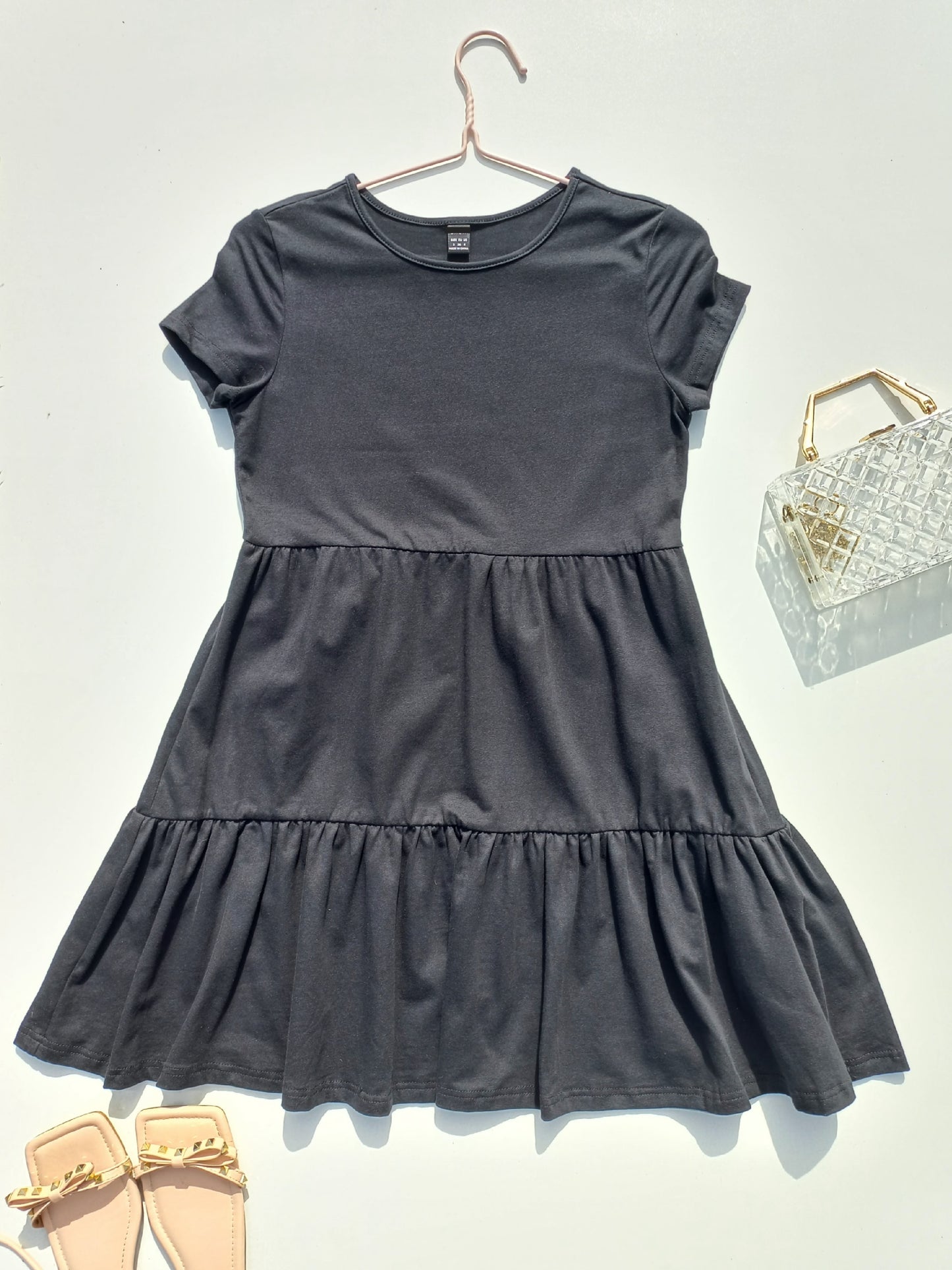 Short Sleeve Babydoll Dress