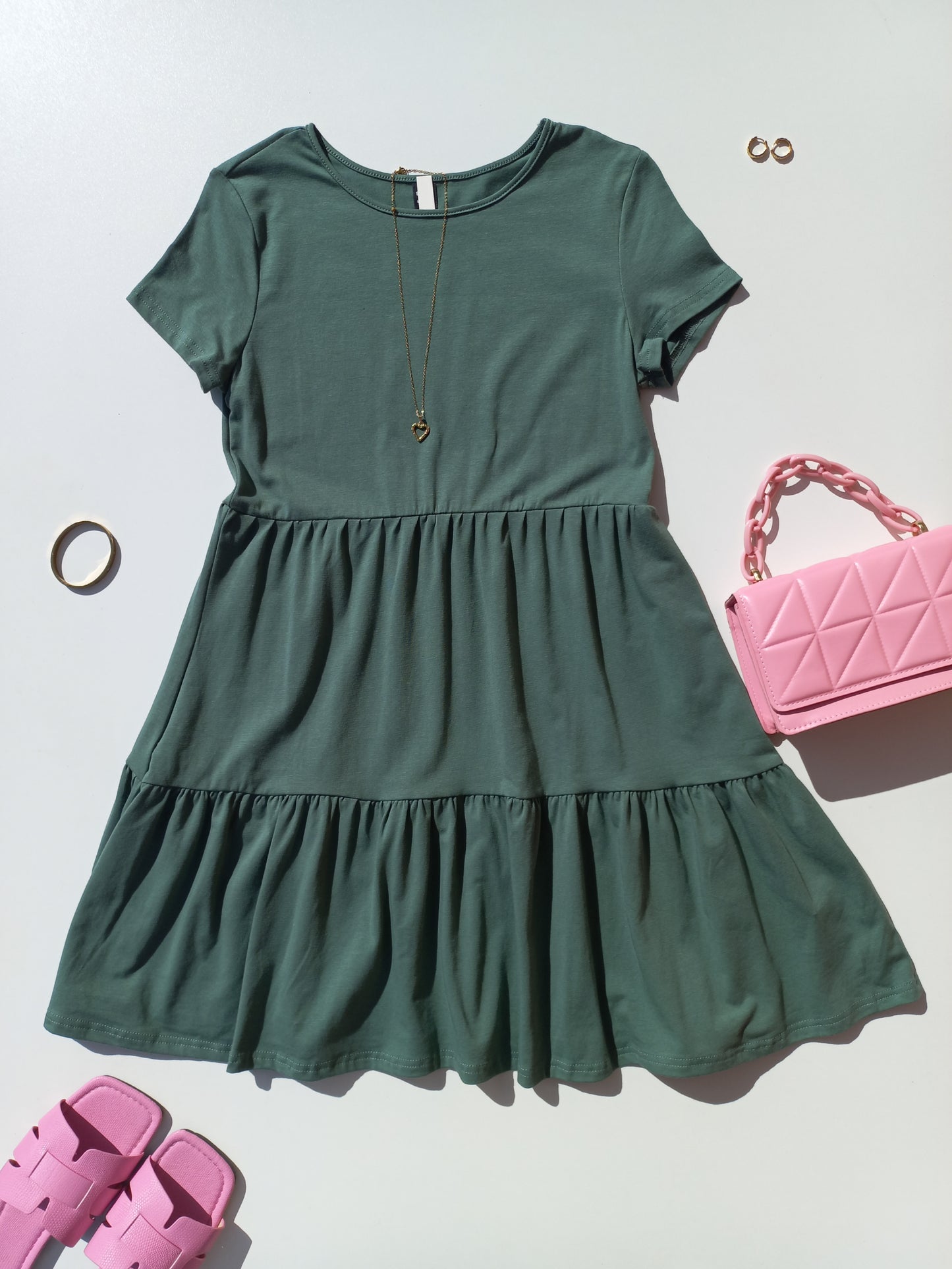 Short Sleeve Babydoll Dress