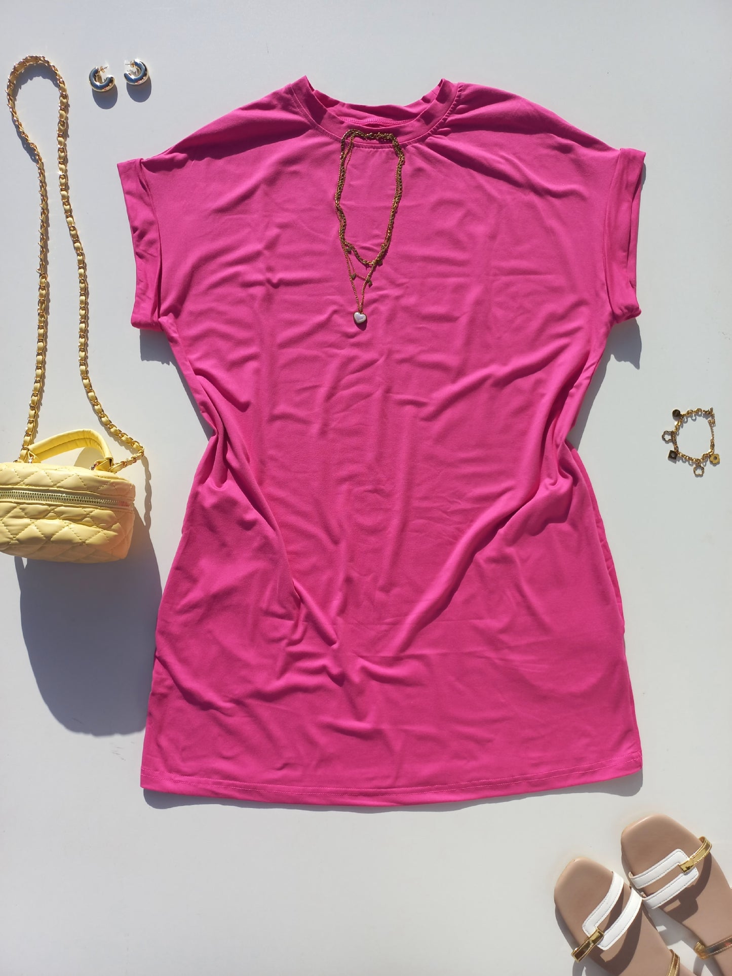 Round Neck Pocket Dress