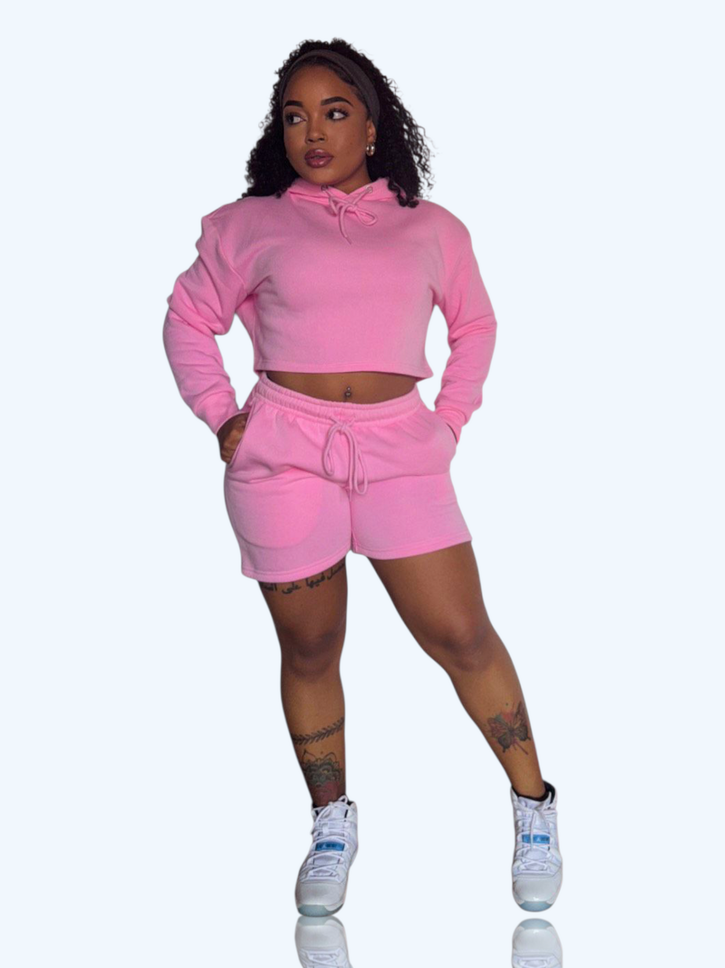 Cropped Hoodie & Shorts