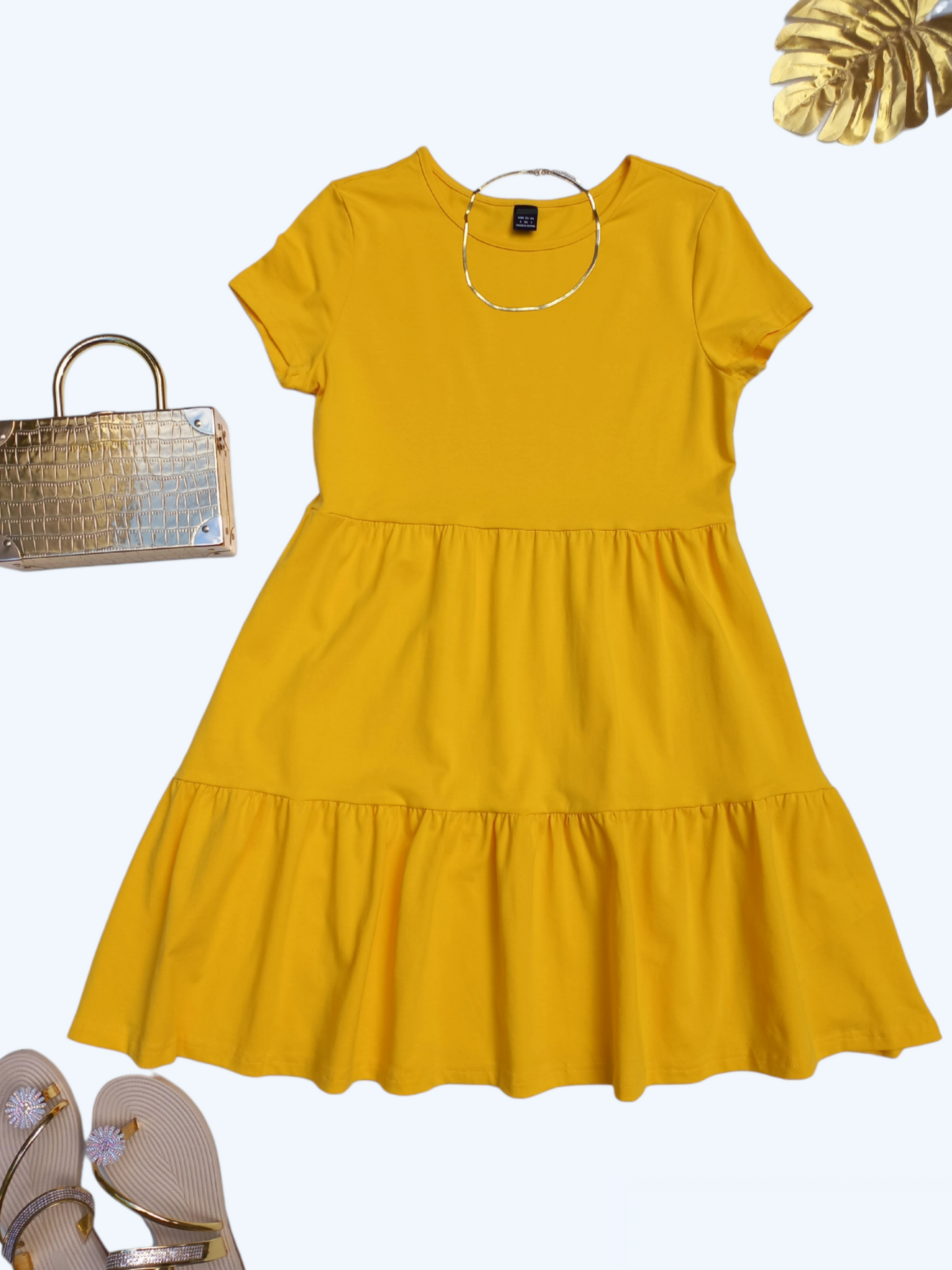 Short Sleeve Babydoll Dress