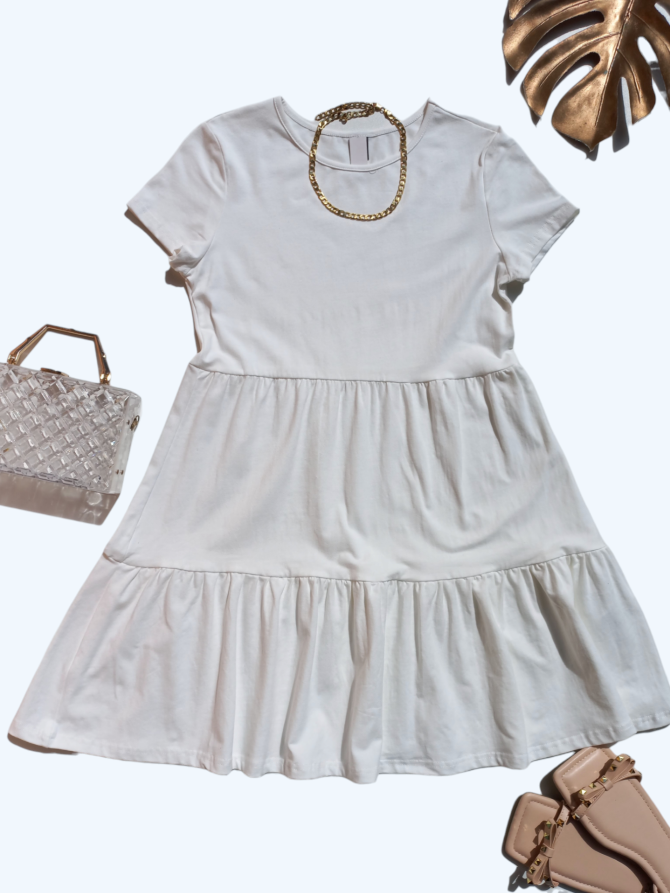 Short Sleeve Babydoll Dress