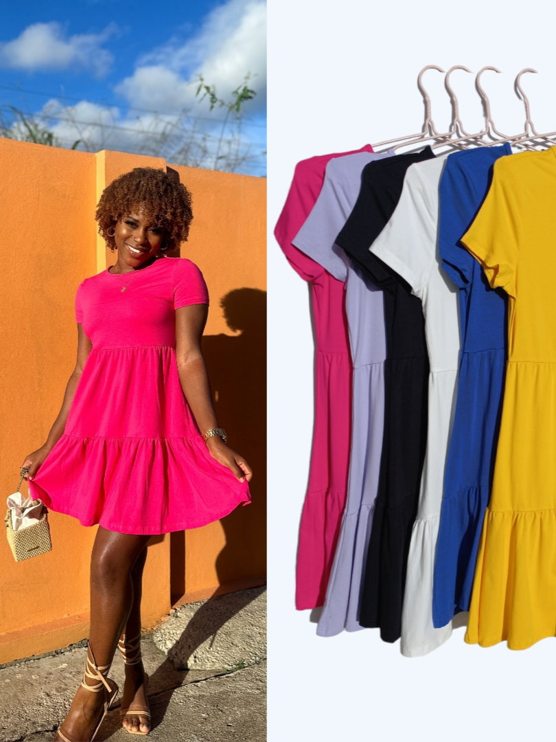 Short Sleeve Babydoll Dress