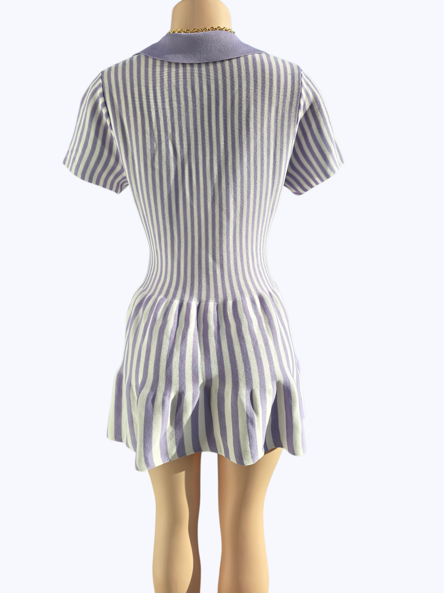 Striped Knit Mini Dress