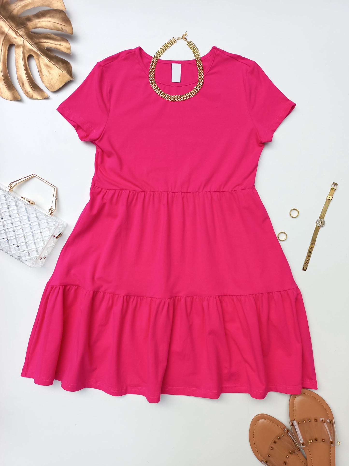 Short Sleeve Babydoll Dress