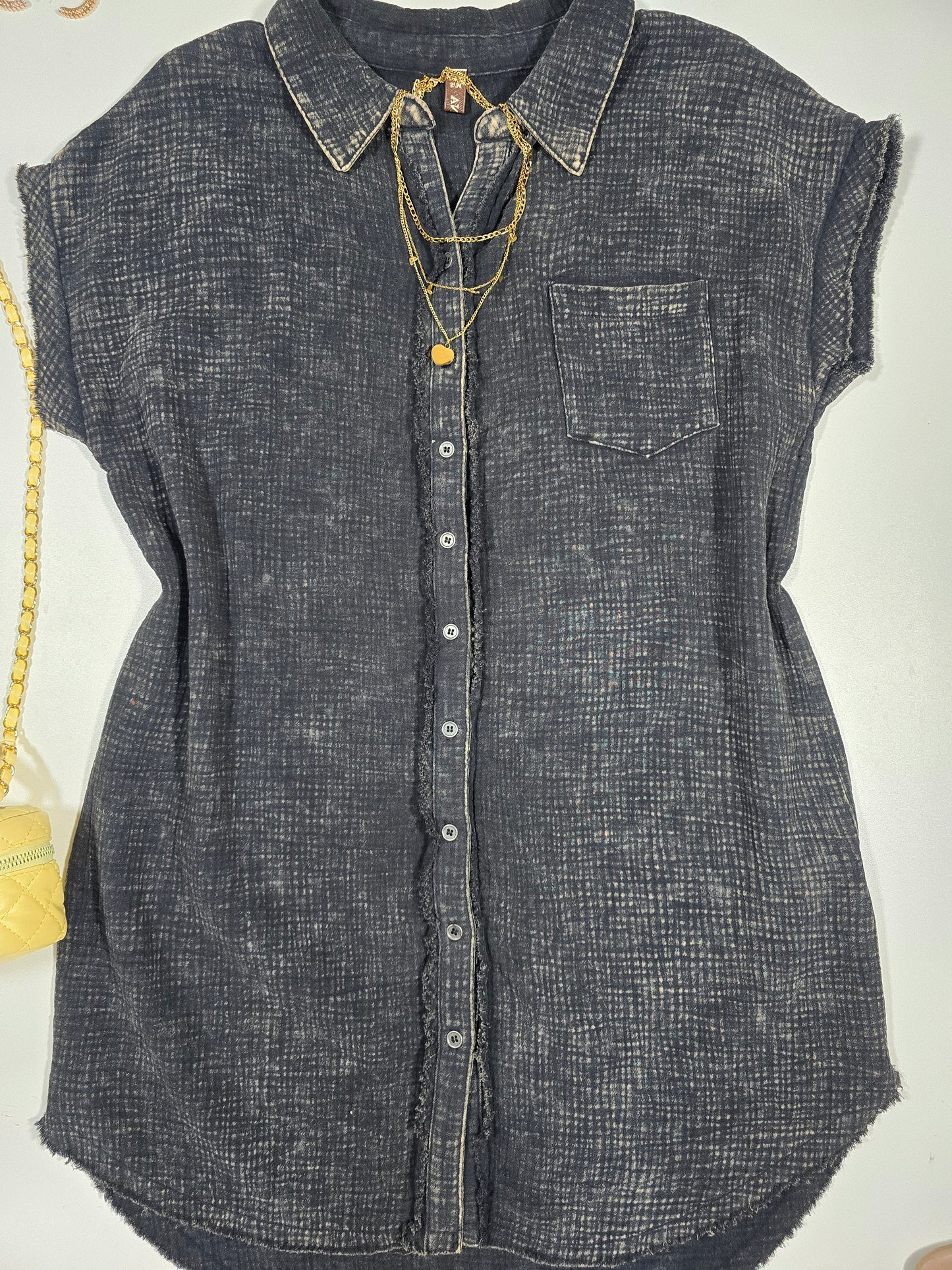Gauze Button Down Dress