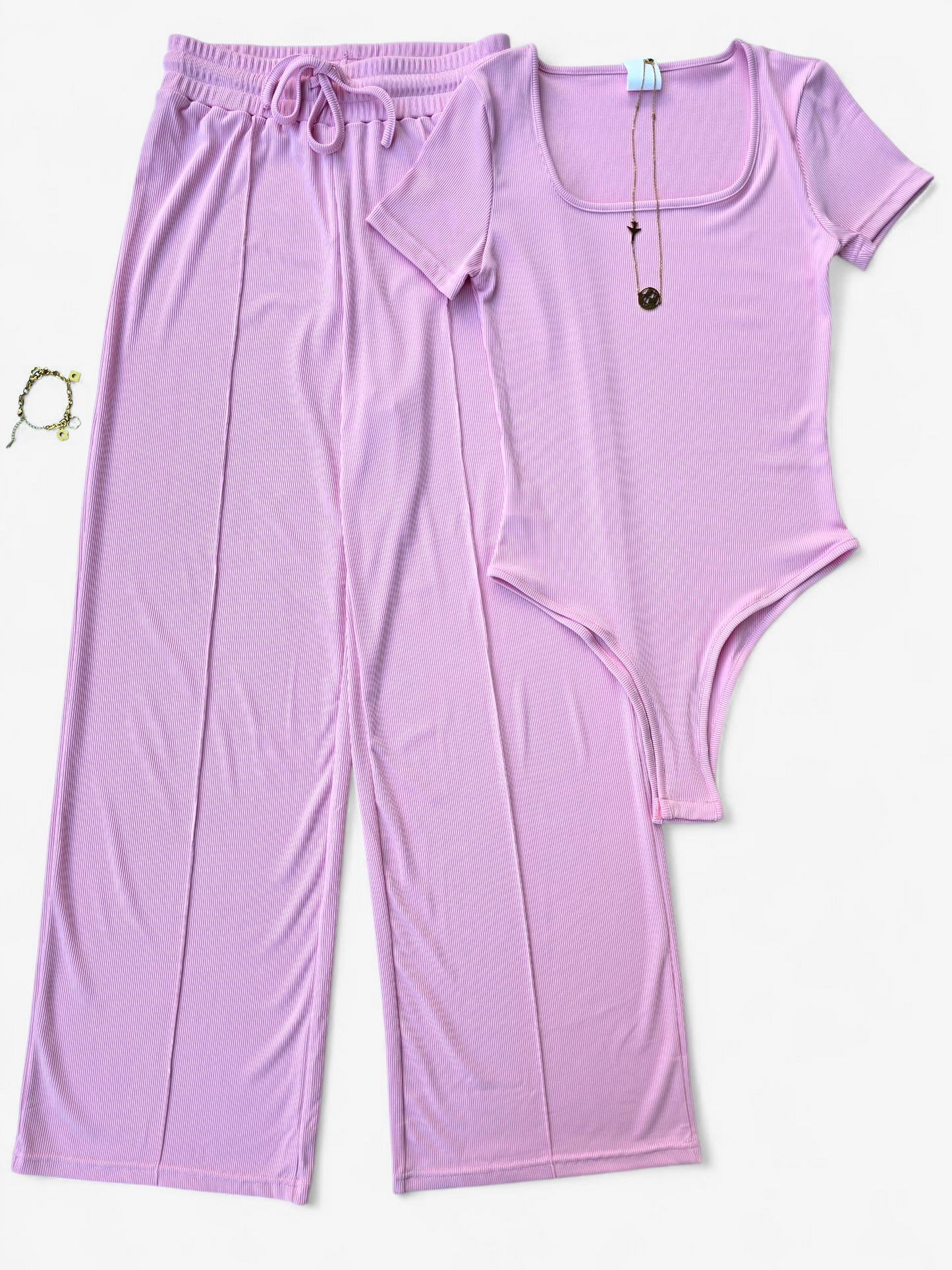 Ribbed Bodysuit & Pants Set
