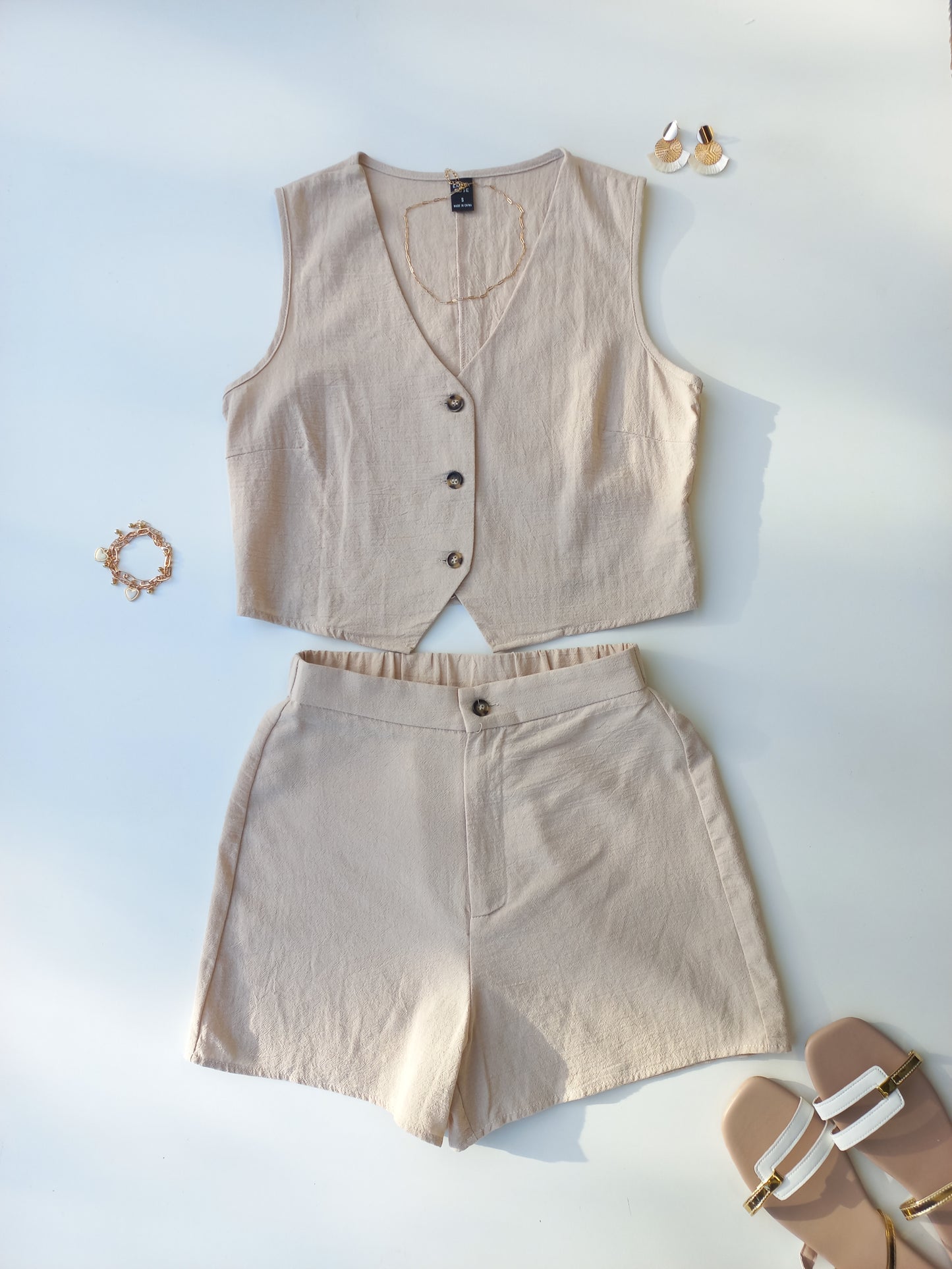 Vest Shirt & Shorts Set