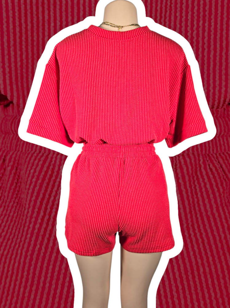Rib Tee & Shorts Set