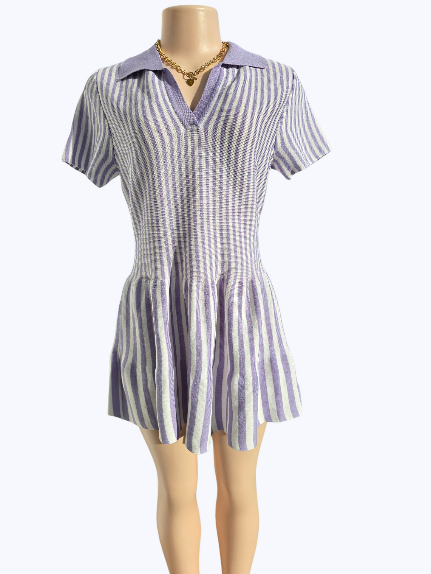 Striped Knit Mini Dress